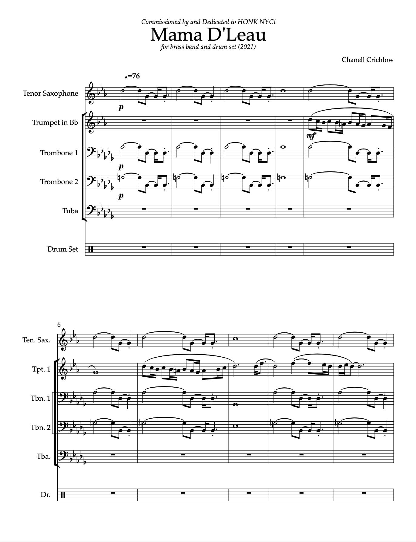 Mama D'Leau (Brass Band) — Chanell Crichlow